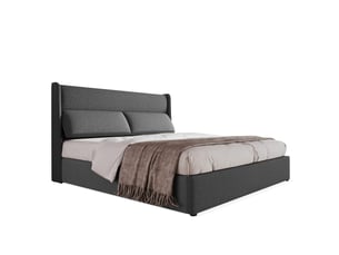 Lit coffre 160x200 cm <strong>OKMYHOME</strong>  <strong></strong> coloris gris