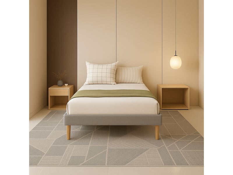 Sommier tapisse - 70x190 cm - 20 cm - 13 lattes - montage rapide et facile - revêtement facile d'entretien - gregory gris  - Conforama C