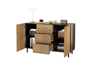 Buffet 2 porte(s)  3 tiroir(s) ULQENI  - 120 cm coloris naturel 