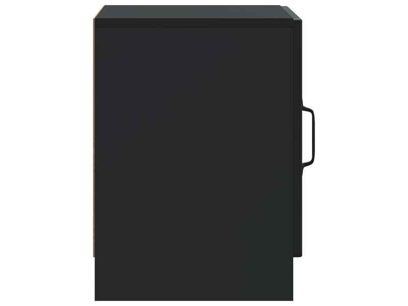  Table de chevet - cabinet de chevet - table de nuit noir 43 x 34,5 x 47 cm bois d'ingénierie  - Conforama E