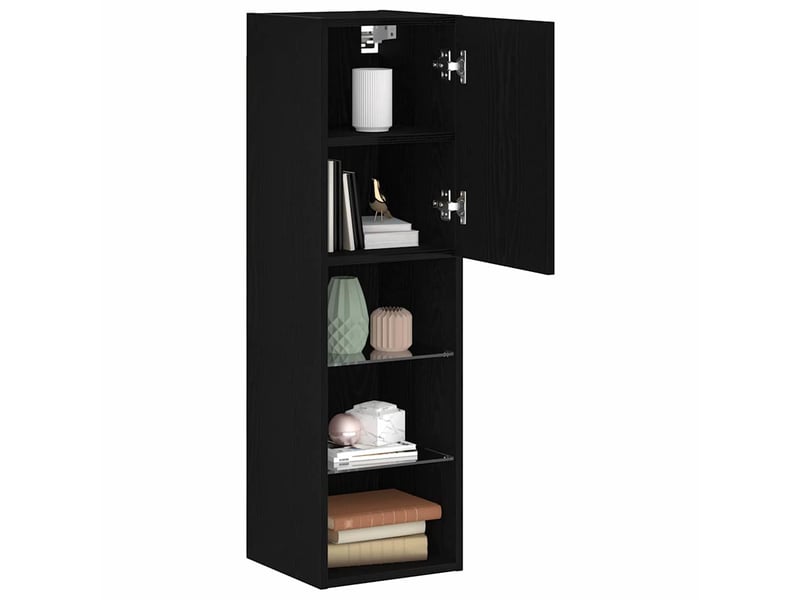  Ensemble meuble tv - banc tv - meuble de rangement 30,5 x 30 x 102 cm chêne noir  - Conforama C