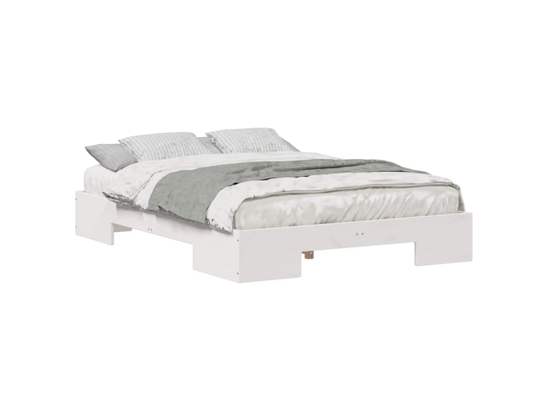  Lit double- lit adulte -  cadre de lit blanc 140 x 190 cm  - Conforama A