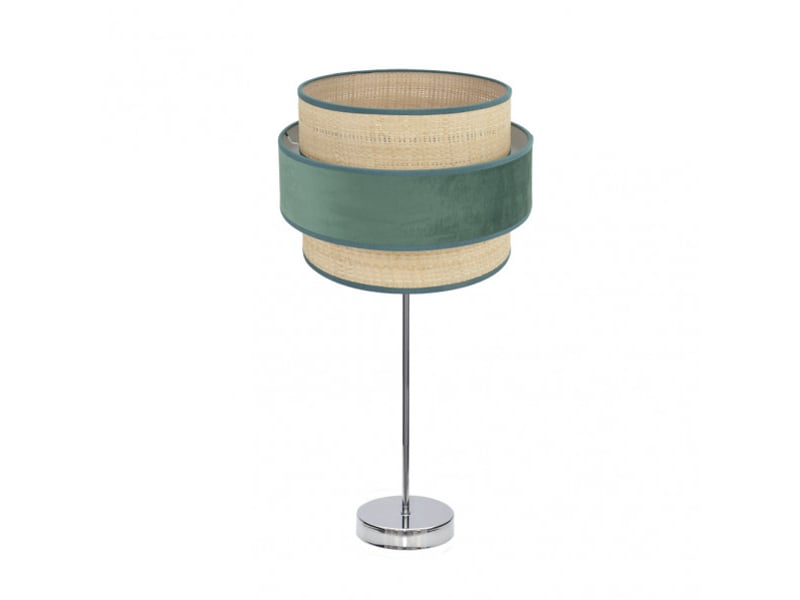  Lampe à poser fabrilamp reyes chromenaturel-vert 1 x e27 64 x 30 x 30 cm 177471106 - Conforama A