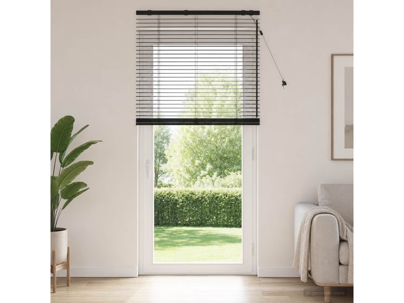  Store vénitien, store de fenêtre noir 75 x 250 cm 35 mm bois de paulownia massif cf48185  - Conforama B