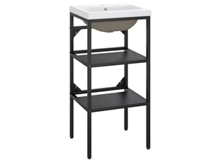 Cadre de lavabo de salle de bain vasque à encastrer noir fer shl6819