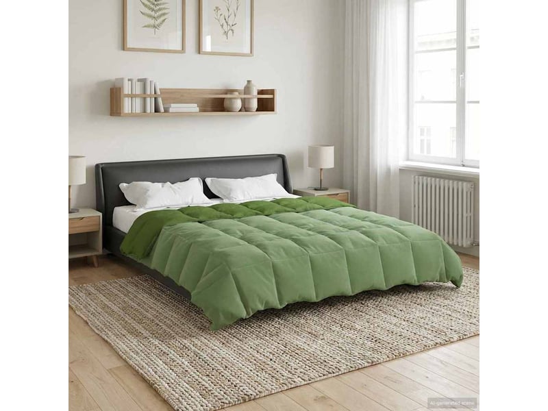  Duvet - couette complet toute l'année 200 x 200 cm 4 saisons vert  - Conforama B