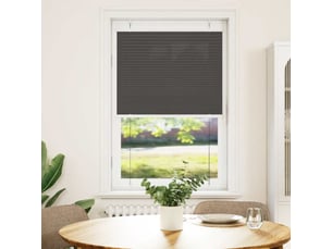 Store plissé, store de fenêtre noir 75x150 cm largeur du tissu 74,4 cm polyester cf46953