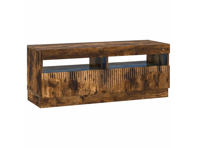 Meuble tv - banc tv - meuble de rangement led hoorn 3 pcs chêne fumé bois d'ingénierie - Conforama E