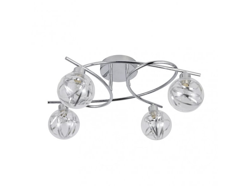  Fabrilamp varanasi, plafonnier, moderne, 4 x g9, chromé, 20 x 32 x 40 cm 154484020 - Conforama A