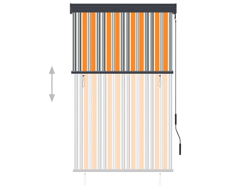  Store enrouleur, store roulant d'extérieur 100x250 cm jaune et bleu cf47291  - Conforama C