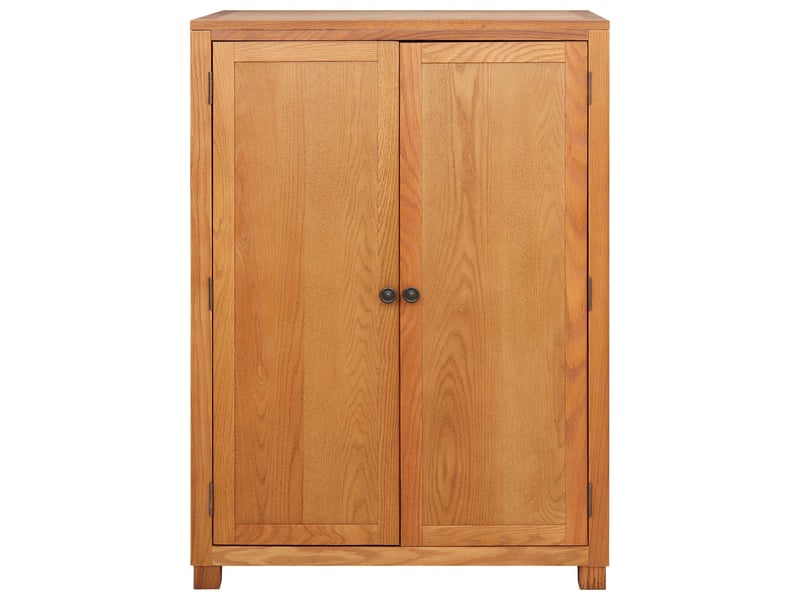  Armoire de rangement avec porte marron 80x50x115 cm bois de chêne massif  - Conforama D