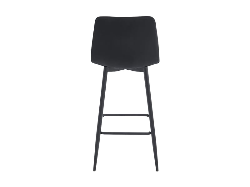 Family tabouret arceto - velours noirpieds noirs x 1  - Conforama D