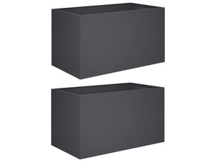 Jardinière - cache-pot de jardin 2 pcs anthracite 100 x 50 x 50 cm