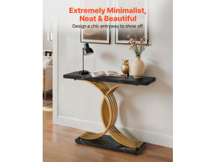 Vevor console table d’entrée moderne en bois 100 cm pour vestibule salon couloir