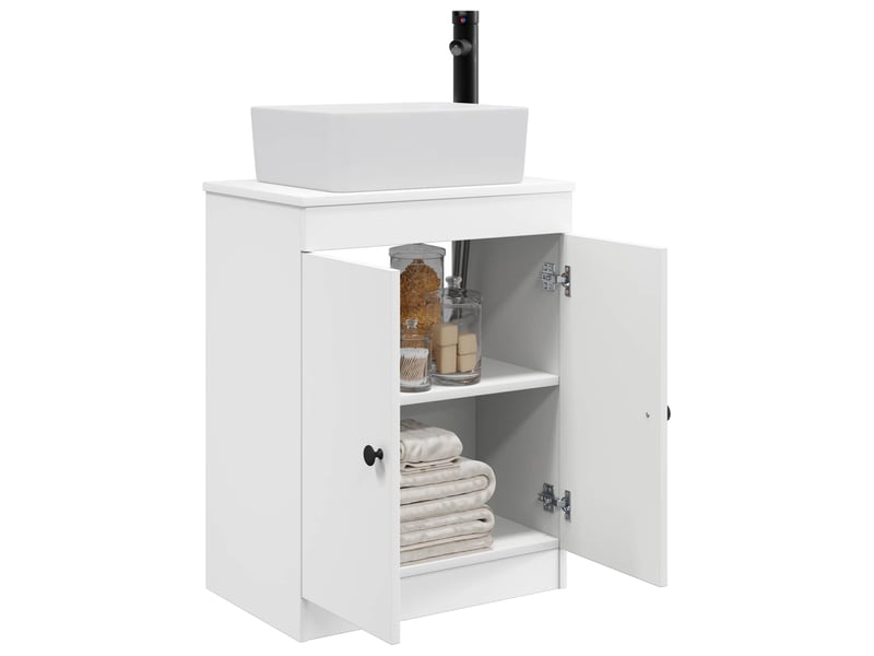  Meuble de salle de bain avec évier blanc 54x35x83 cm shl2186  - Conforama C