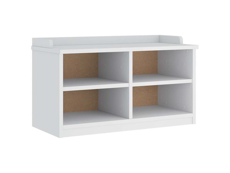  Banc de couloir, banc de rangement sandnes blanc 87x40x50 cm bois de pin massif shl63813  - Conforama A