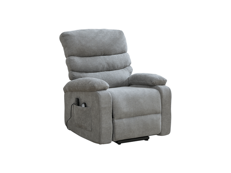  Fauteuil releveur électrique massant - 4 zones de massage, 8 points de vibration, dossier inclinable, gris  - Conforama A