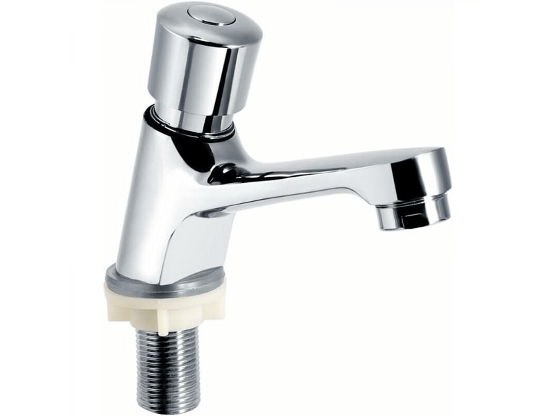  Robinet à fermeture automatique chromé avec économie d'eau, robinet d'évier, robinet de lavabo, cuisine, salle de bain, pub  - Conforama A