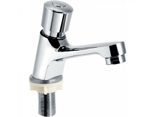 Robinet à fermeture automatique chromé avec économie d'eau, robinet d'évier, robinet de lavabo, cuisine, salle de bain, pub