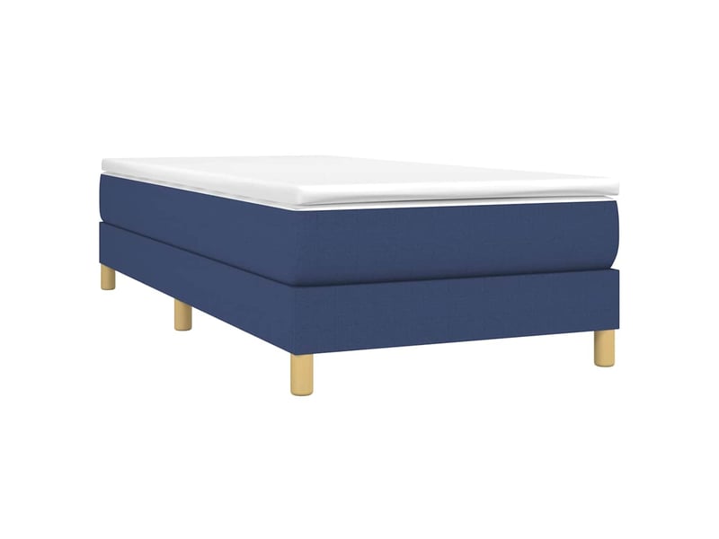  Lit simple- lit adulte -  sommier à lattes de lit avec matelas bleu 80x200 cm tissu  - Conforama B