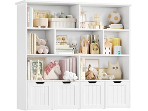 Bibliotheque coloris  blanc  G FORM  - 125.5 cm x 118 cm