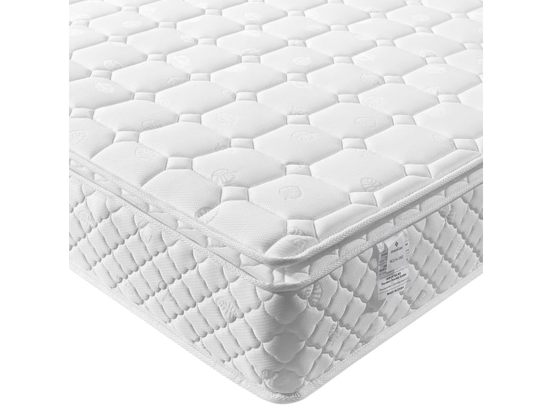  Matelas 140x200cm, ép.25cm, ressorts ensachés + mousse mémoire, fermeté moyenne h3, 7 zones, blanc  - Conforama E
