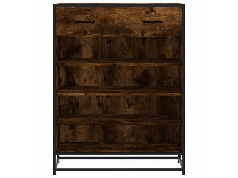  Meuble à chaussures, armoire à chaussures chêne fumé bois d'ingénierie et métal shl3229  - Conforama D