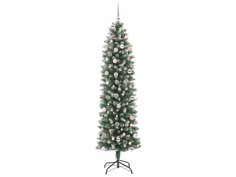  Sapin de noël, arbre de noël artificiel slim vert et blanc 240 cm cf61711  - Conforama D