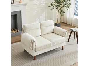 Canapé droit fixe Fay Lum 2 places Tissu beige