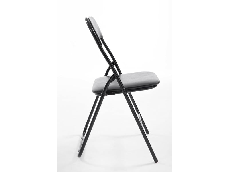  Chaise de cuisine pliable noir pied en métal noir med10005  - Conforama B