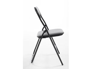 Chaise de cuisine pliable noir pied en métal noir med10005