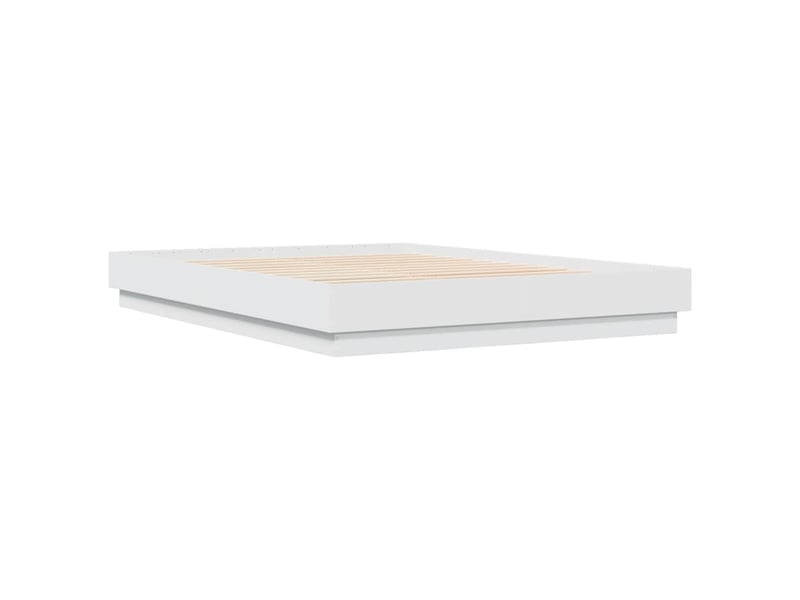  Lit double- lit adulte -  cadre de lit avec led sans matelas blanc 160x200 cm  - Conforama B