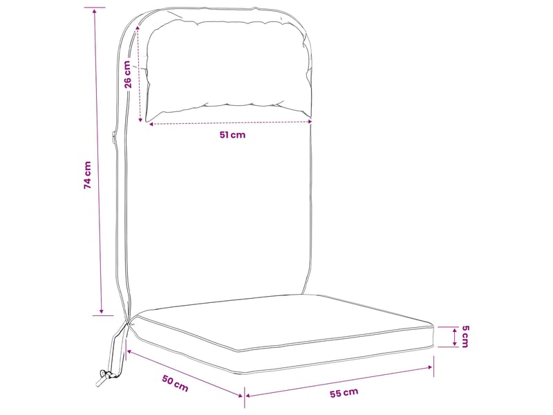  Coussin de transat ensoleillé, coussin pour bain de soleil 100 % polyester crème cf55993  - Conforama E