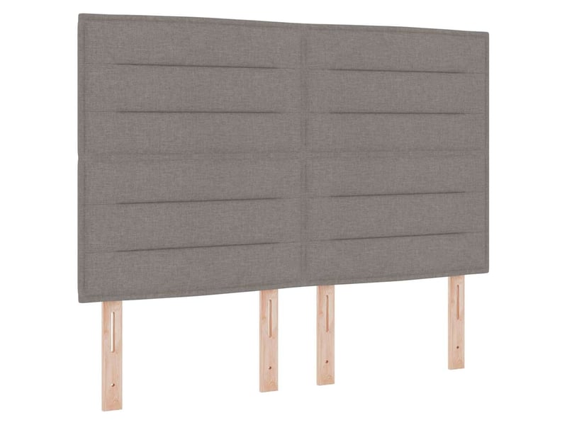  Tête de lit | panneau de tête de lit taupe 144 cm tissu  - Conforama B