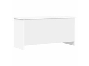 Coffre de rangement blanc 100x40x50 cm bois d'ingénierie