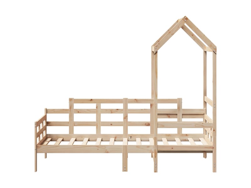 Lit simple- lit adulte - lit de jour avec toit sans matelas 80x200 cm bois massif - Conforama C