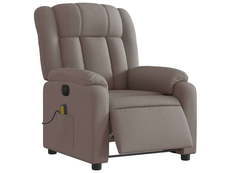  Fauteuil de massage inclinable électrique, fauteuil relax taupe tissu shl93696  - Conforama C
