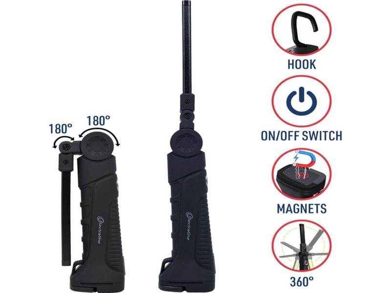 Lampe inspection led portable 400 lm 6500k rechargeable usb-c 1200 mah pliable 180 238073_AACBD81974_6_DROPFR - Conforama D