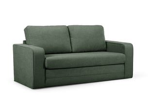 Canapé droit convertible BOBOCHIC COME 2 places Tissu vert