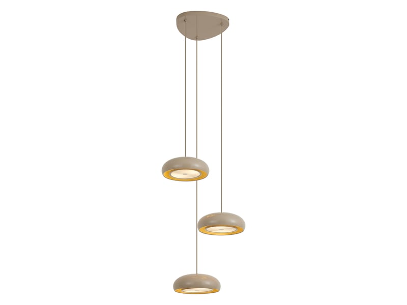  Retro hanglamp taupe met metalen kap 6-lichts - macaron  - Conforama E