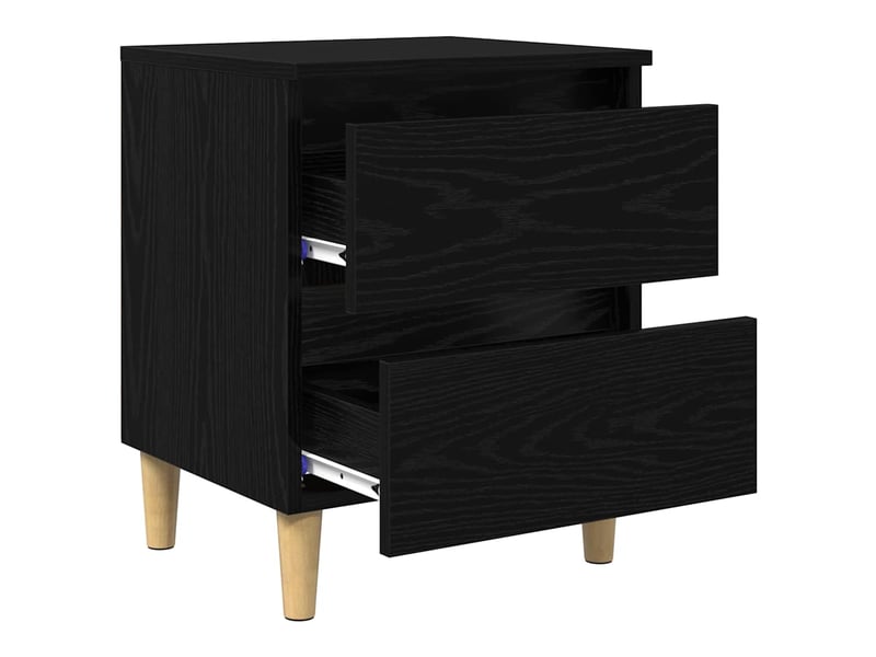  Meubles de lit 2 pc chêne noir 40 x 35 x 50 cm  - Conforama E