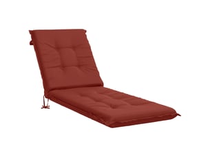 Coussin de transat, coussin pour bain de soleil gemert 100 % polyester rouge 190 x 60 x 9 cm cf56188