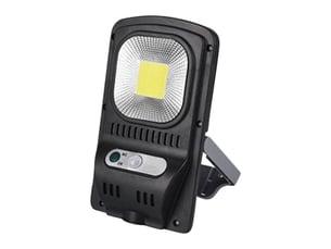Solar-powered motion-sensing wall-mounted floodlight — extérieur foldable design, ideal pour backyards, gardens, et patios, noir