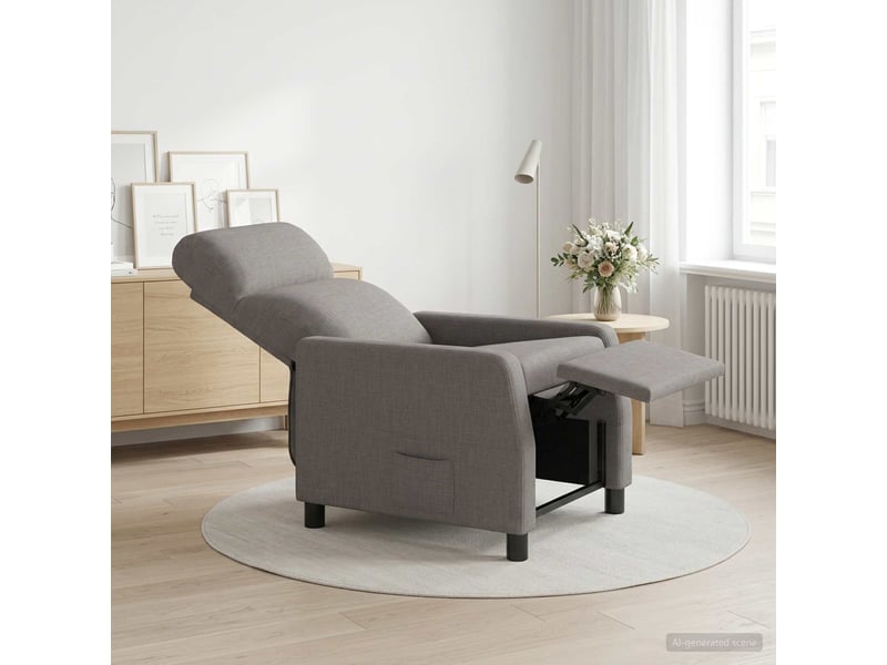 Vidaxl fauteuil inclinable taupe tissu - Conforama B