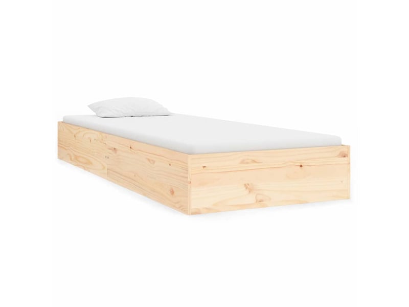  Lit simple- lit adulte -  cadre de lit sans matelas bois massif 90x190 cm  - Conforama A