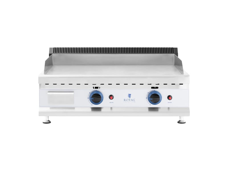  Plancha à gaz naturel en inox grill professionnel 75 cm 2 zones de cuisson 2 x 3 100 watts (plaque 74,5 x 40 cm, 20 mbar, gaz naturel, 50 - 300 °c, lisse, évacue la graisse) 14_0004036  - Conforama E