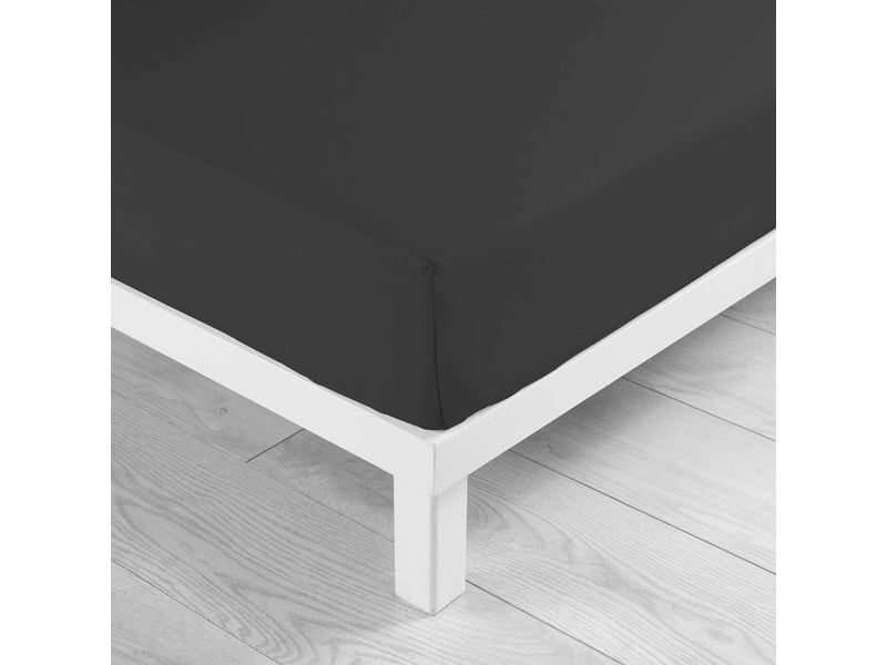  Pack literie protège matelas 140x190 imperméable + drap housse + 2 taies noir  - Conforama C