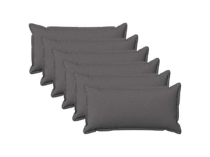 Lot de 6 housses de coussin houten gris clair 40 x 80 cm cf49976