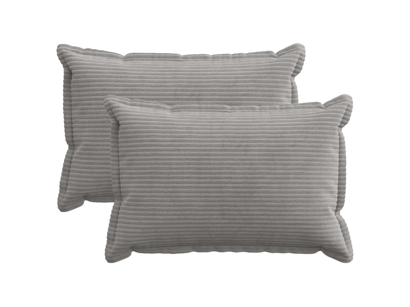 Lot de 2 housses de coussin houten gris clair 40 x 60 cm cf49309 - Conforama B