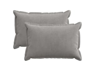 Lot de 2 housses de coussin houten gris clair 40 x 60 cm cf49309
